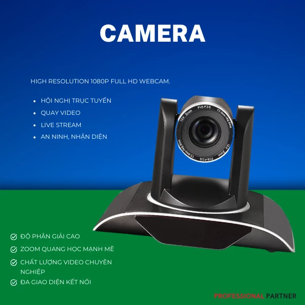 Thiết bị Camera PTZ dùng cho họp trực tuyến