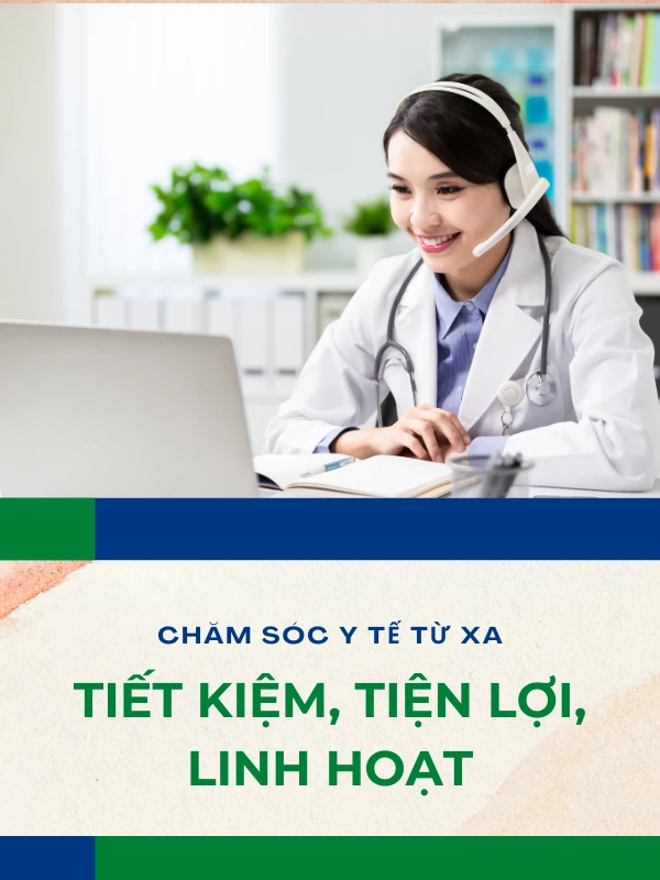 Banner của chăm sóc y tế từ xa