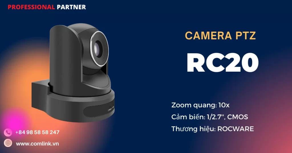 Camera RC20 Rocware PTZ 1080p HD
