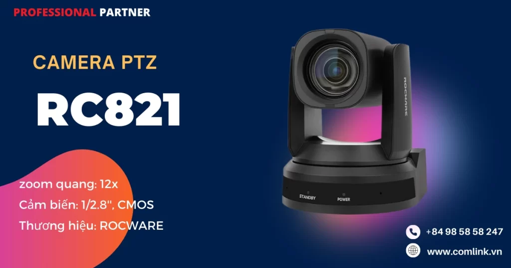 Camera RC821U Rocware PTZ 1080P