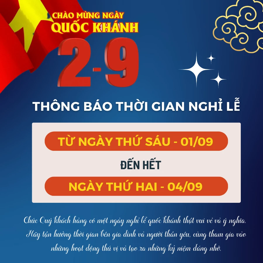 Thông báo nghỉ lễ Quốc khánh