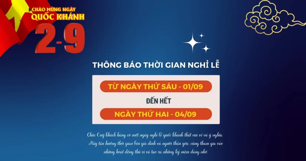 Thông báo nghĩ lễ Quốc khánh