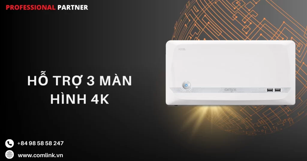 Hỗ trợ 3 màn hình 4K