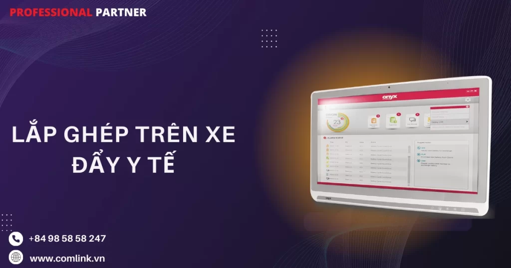 Lắp ghép trên xe đẩy y tế