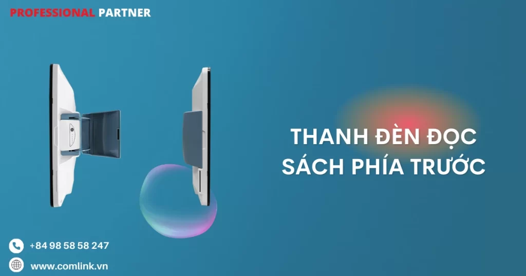 Thanh đèn đọc sách phía trước