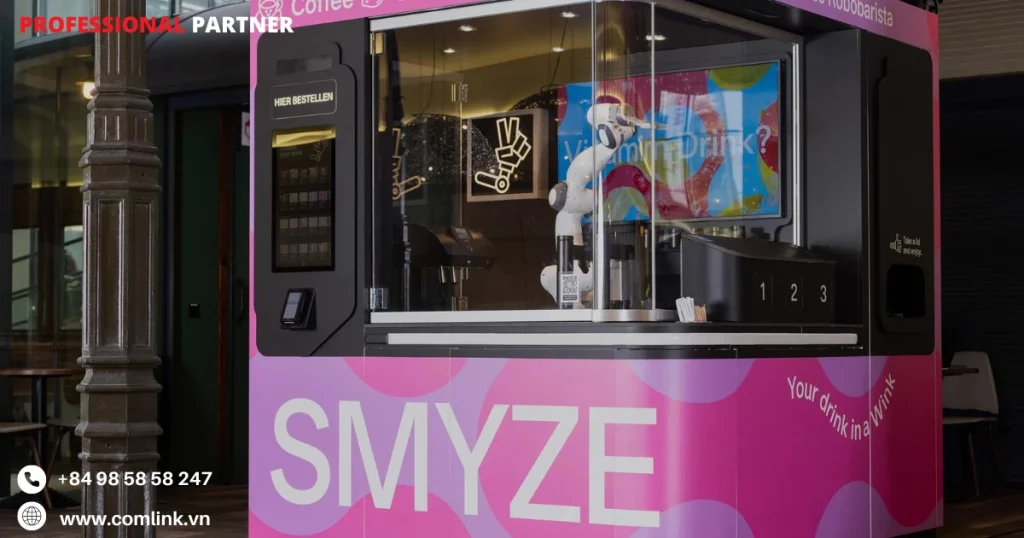 Khó khăn kết nối mạng cho robot pha chế