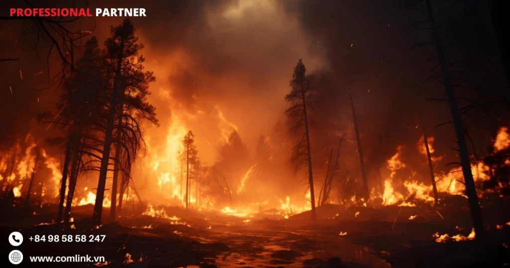Phát hiện cháy rừng gần đó