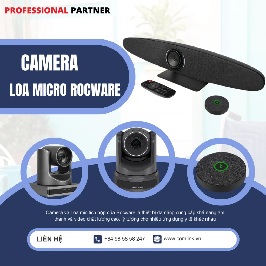 Camera Loa Micro tích hợp Rocware được Comlink mang đến triển lãm Pharmedi 2024