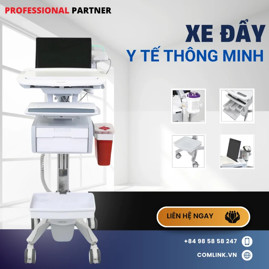 Xe đẩy y tế thông minh được Comlink mang đến triển lãm