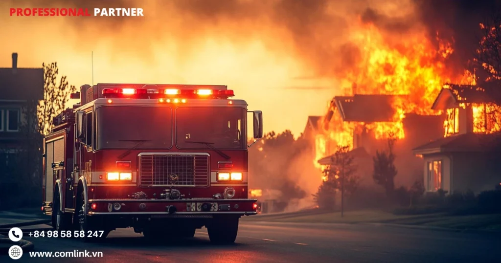 Khó khăn liên lạc xe cứu hỏa