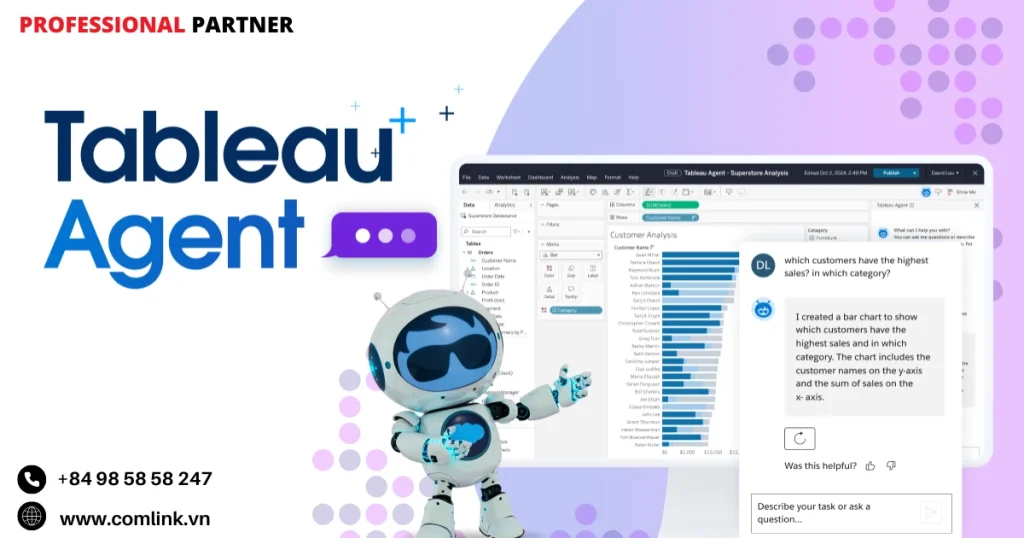 Tableau Agent - Công cụ AI cho quyết định dựa trên dữ liệu