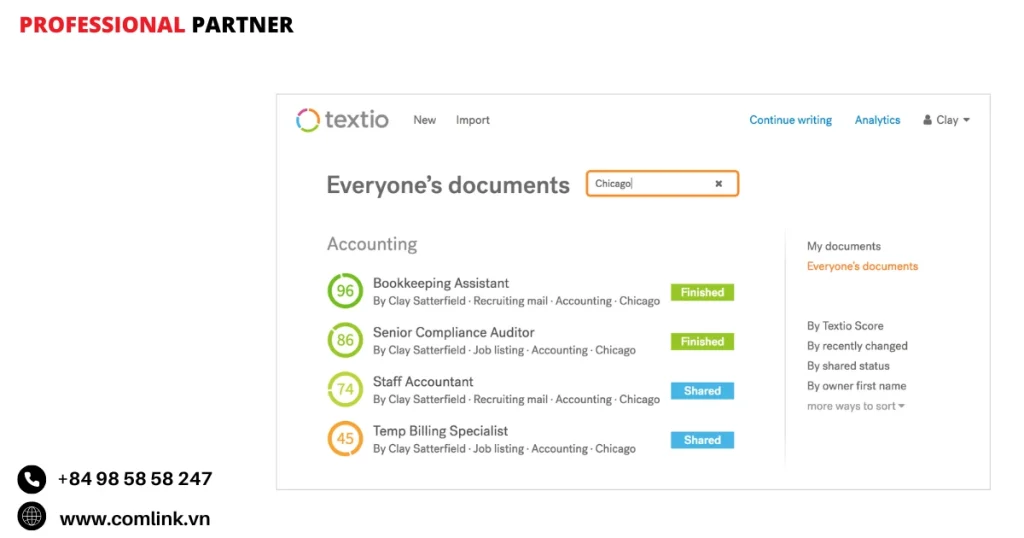 Ứng dụng Textio