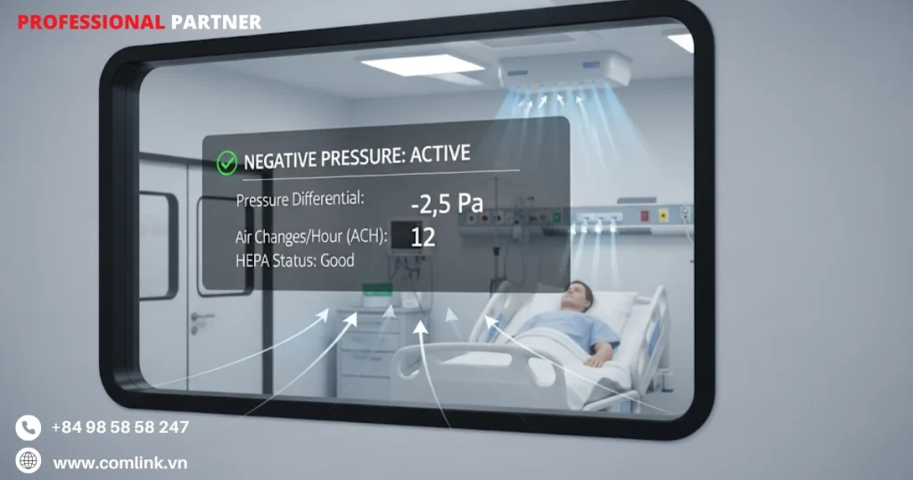 Giám sát phòng cách ly áp lực âm