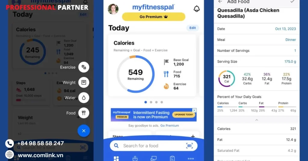 Ứng dụng MyFitnessPal