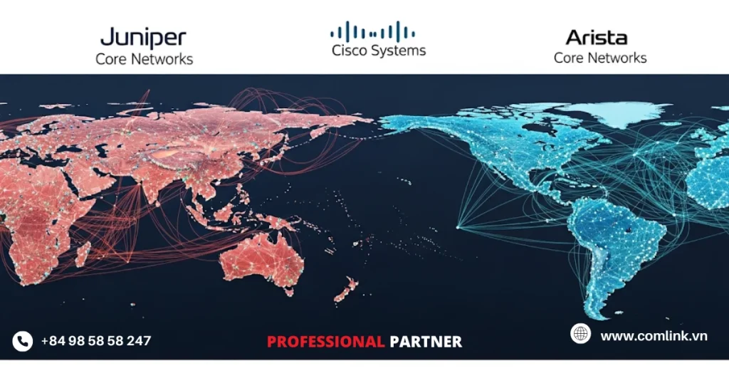 So sánh mạng lõi của Juniper với các mạng khác