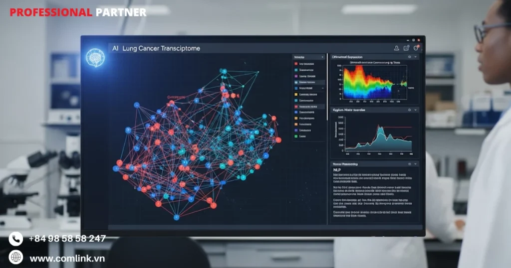 AI nghiên cứu hệ gen phiên mã ung thư phổi