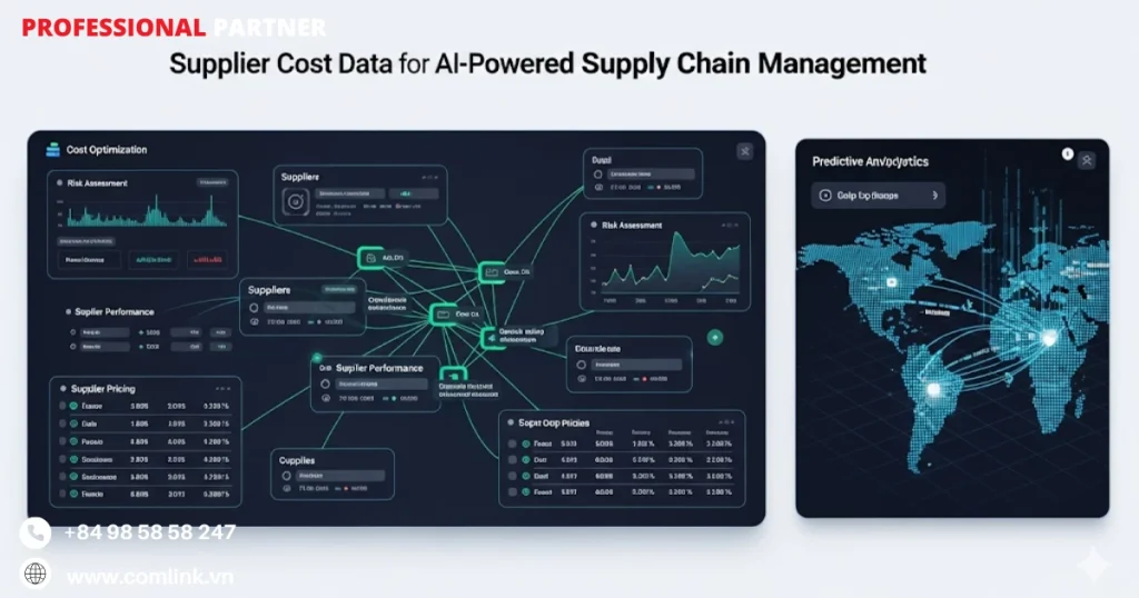 Dữ liệu chi phí nhà cung cấp cho AI phân tích