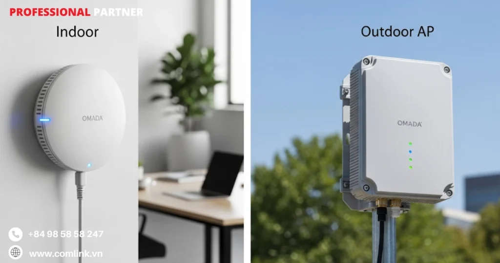 So sánh Omada Access Point trong nhà và ngoài trời