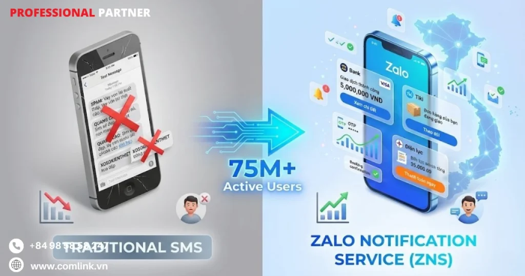 Zalo ZNS thông báo qua ứng dụng OTT