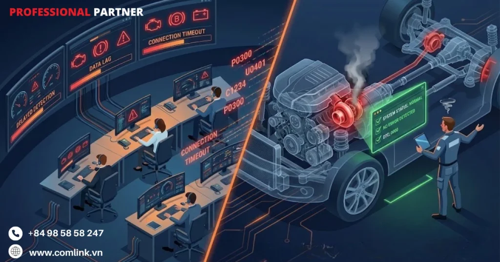 Khó khăn khi thực hiện chẩn đoán mã lỗi từ xa