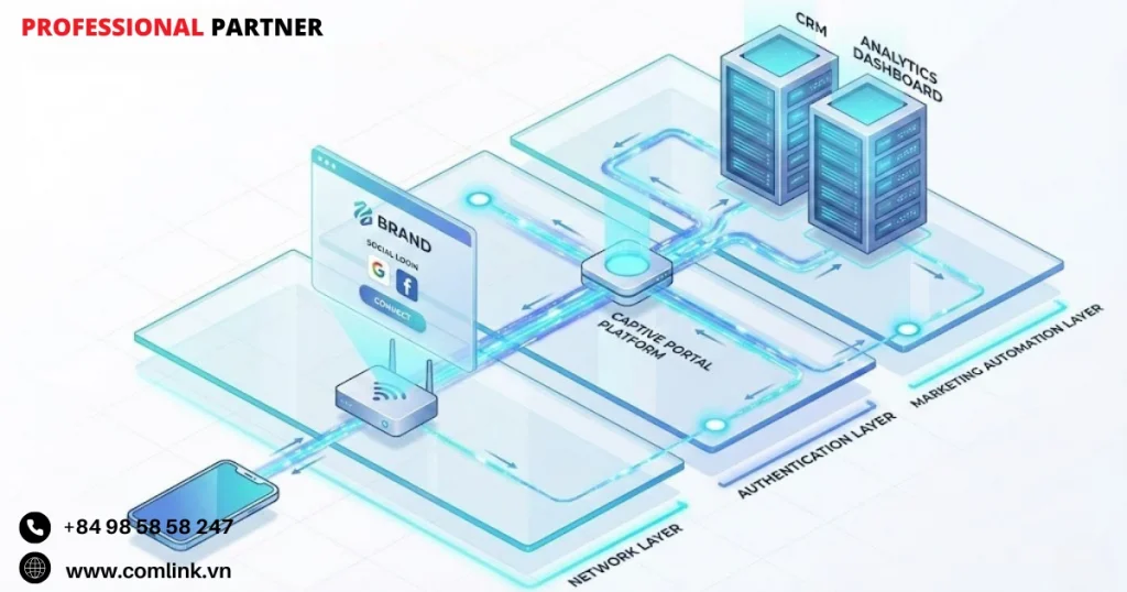 Kiến trúc của hệ thống WiFi Marketing