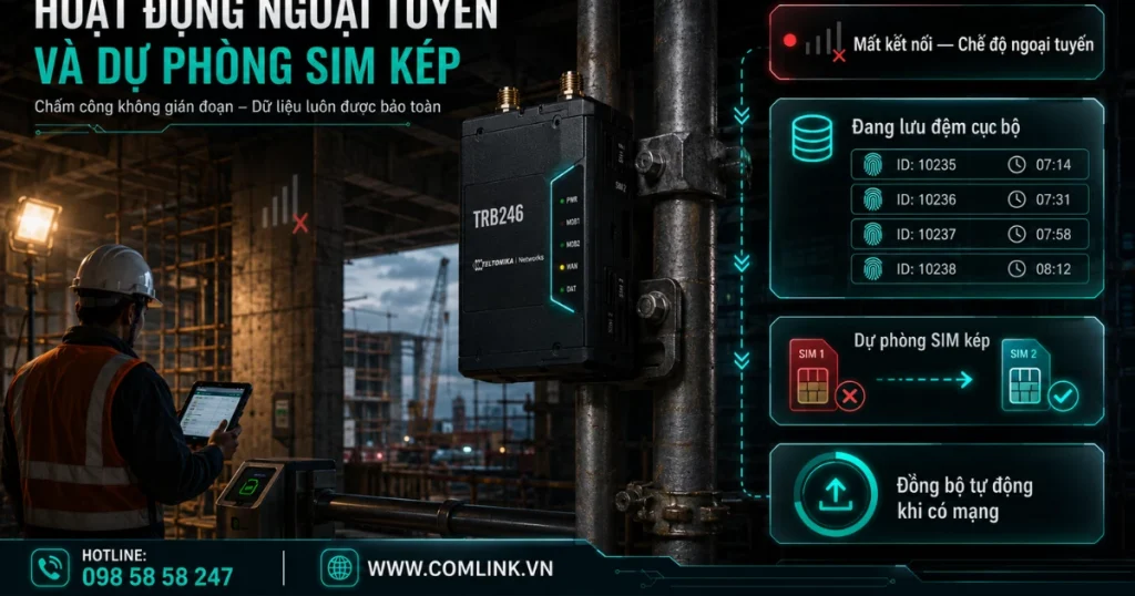 Hoạt động ngoại tuyến và dự phòng sim kép