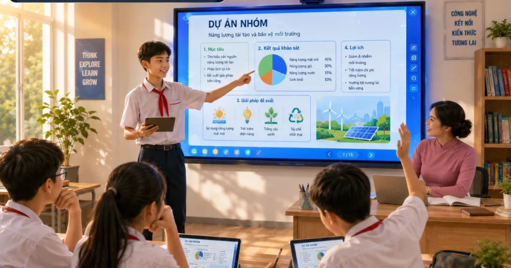 Chính sách giáo dục về lớp học thông minh và thiết bị dạy học?