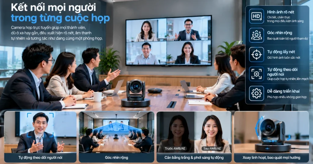 Câu hỏi thường gặp về camera họp trực tuyến